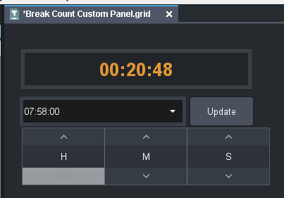 Dropdown selection of target countdown time